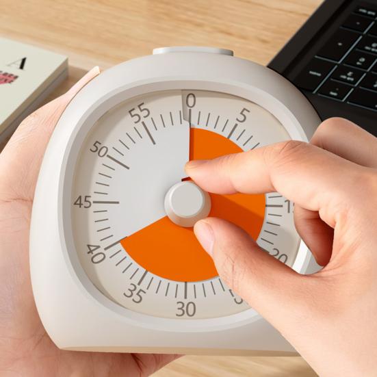 Kids Rechargeable Visual Timer 60 Minutes Countdown Adjustable Volume Alarm Silent Pomodoro Timer Focus Enhancing Timer