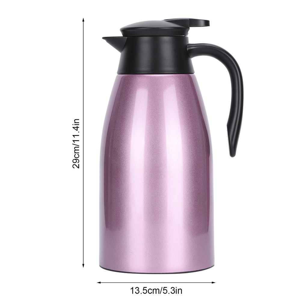 2L Large Capacity Insulated Hot Water Pot Inner Stainless Steel Thermal Coffee Bottle