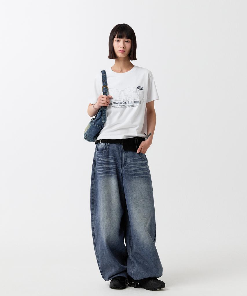 ODDSTUDIO Odsd Pigment Damaged T-Shirt - White