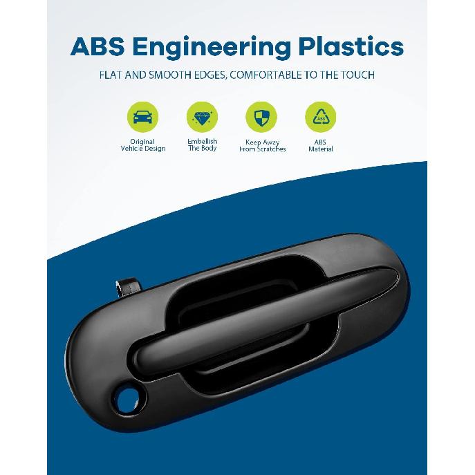 LUJUNTEC Vnější klika dveří přední strana spolujezdce Náhrada za 1997-2001 pro Honda pro CR-V Černá