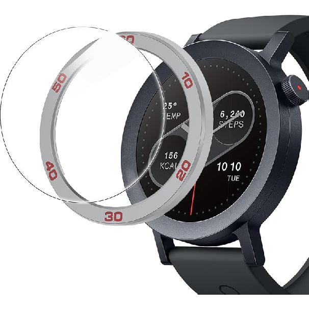 Compatible for CMF Watch Pro 2 Bezel Ring, Stainless Steel Bezel Ring Adhesive Cover Anti Scratch & Collision Protector CMF Watch Pro 2 Smartwatch