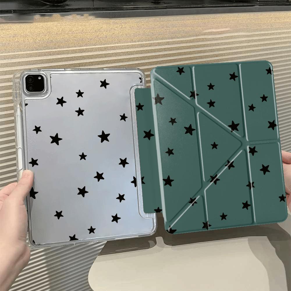 Creative Little Star Art Y-Fold Holder Cover Tablet Case For iPad Pro 11th 10th 9th 8th 7th 12.9inch Mini 6 7 Air 4 5 M3 M2 1 2
