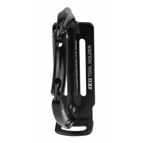 SK11 Aluminum Tool Hook for 50mm Belts (SATH-MBLACK) - 3kg Load Capacity, Black, with Drop Protection Cord Attachment