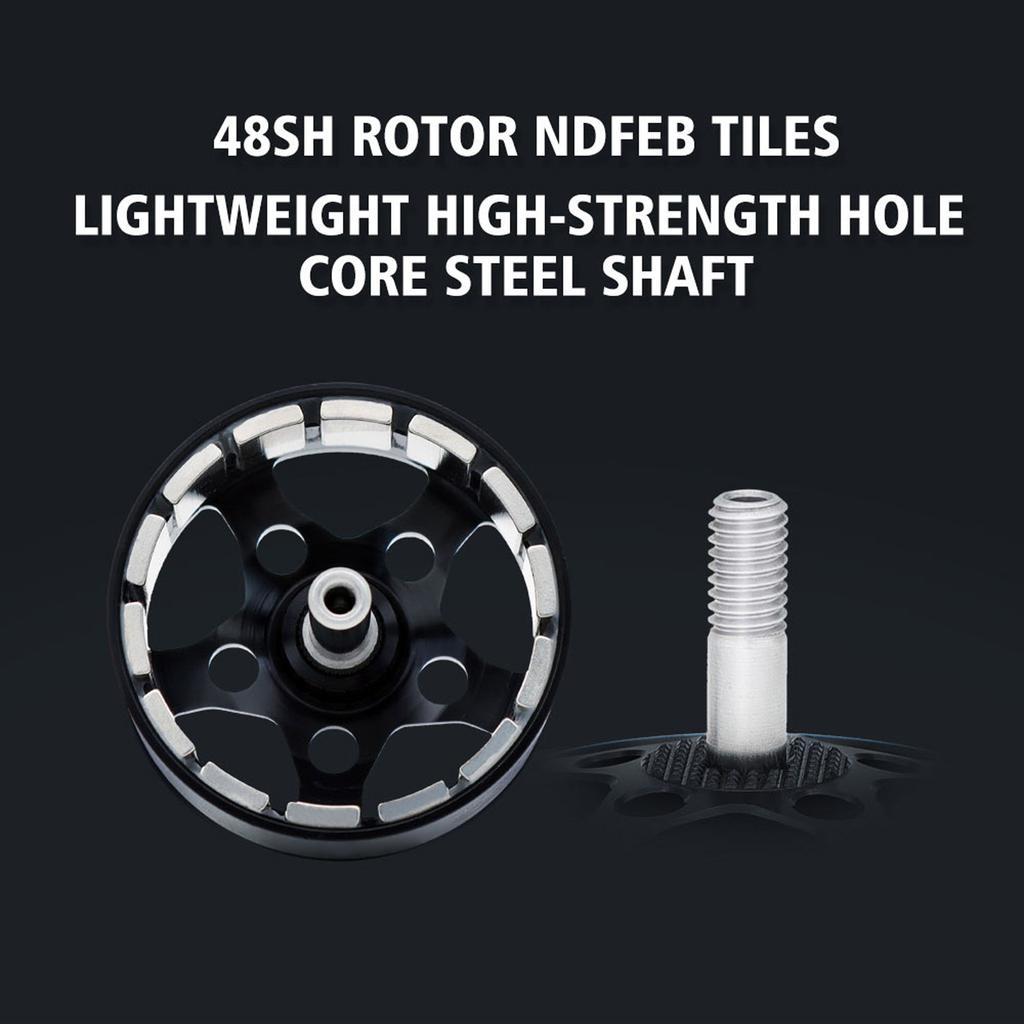 Brushless Outrunner Motor 14 Pole with 6.0mm M6 Shaft, 14AWG Silicone Wire 670mm for Remote Control 