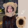 Thickened Bear Ears Hat Winter Cap Fluffy Hat Personality Bib Hat  Female/Girls