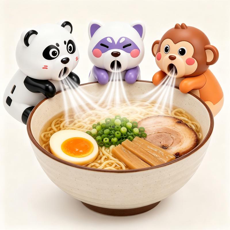 Portable Beverage Cooling Fan For Cup & Bowl Cute Animals Mini Desk Fan For Quick Coffee Soup Cooling Office Home Gadget