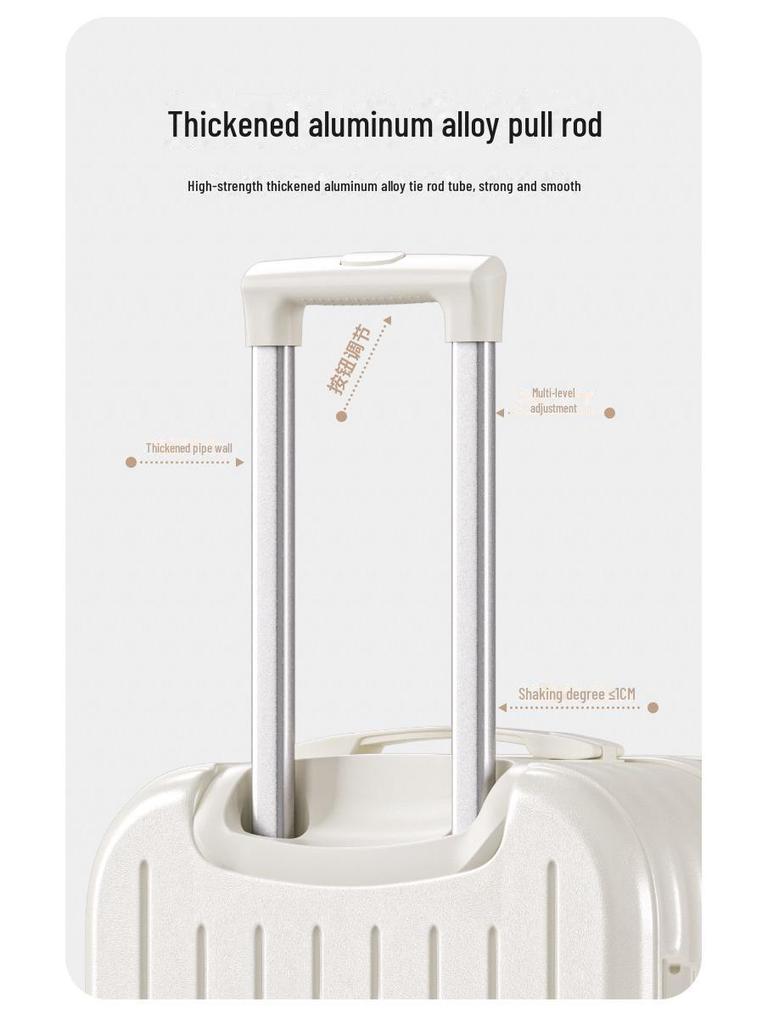 2024 Multifunctional Trolley: 20-Inch Women's and 24-Inch Men's Password Suitcase