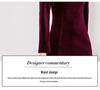 Elegantes einärmeliges Retro-Samt-Bodycon-Meerjungfrauenkleid - Herbst 2025 Kollektion