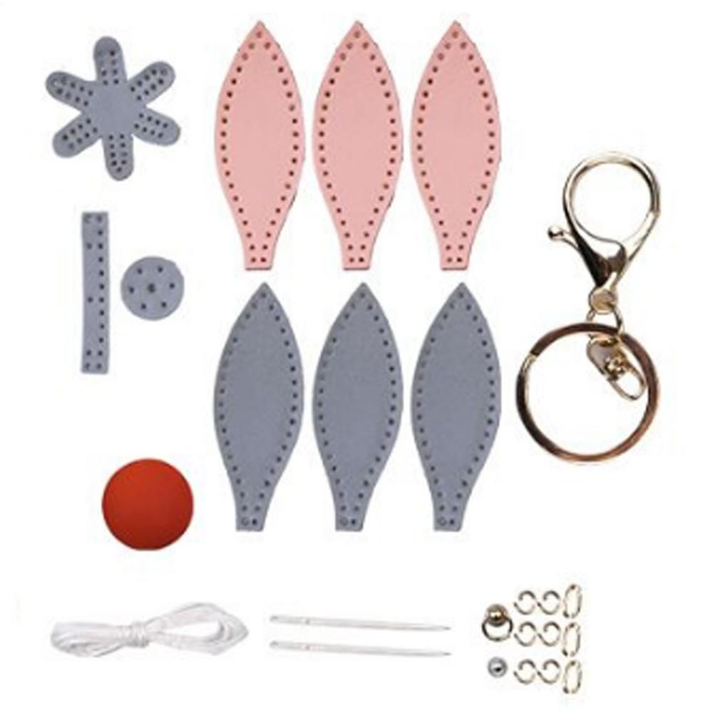 DIY Hand-stitched Leather Hot Air Balloon Making Supplies Kit Crafted Hot Air Balloon Bag Ornament Keychain Sewing Accessories
