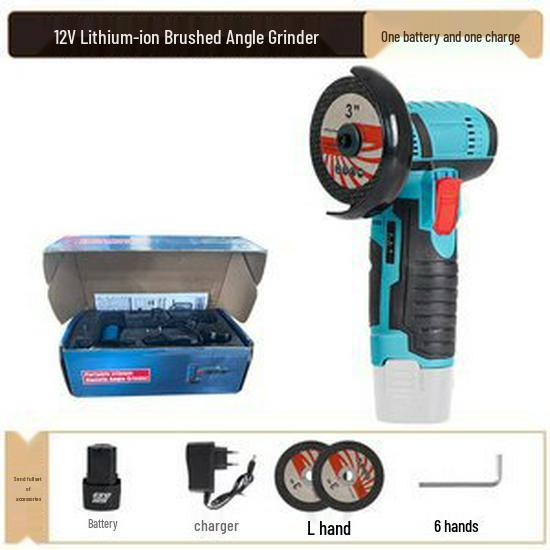 Polizor unghiular mini fără fir cu baterie litiu: Unealtă compactă, multifuncțională de tăiat și șlefuit cu motor cu miez din cupru periat