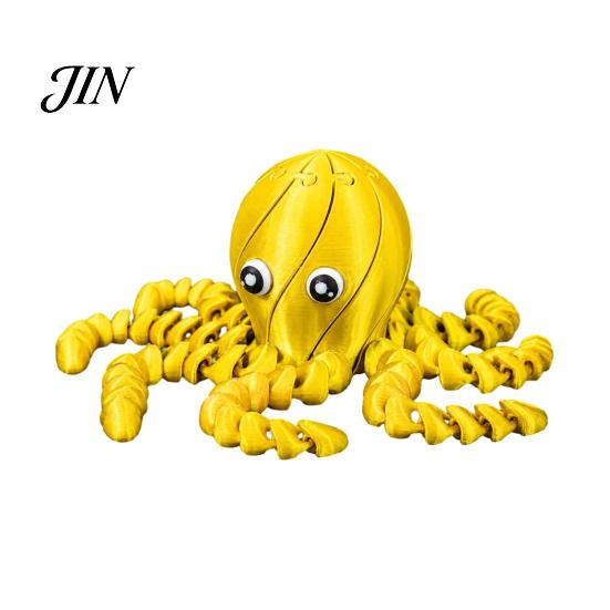 Octopus Decompression Toy 3D Printed Toy, Articulated Figurine with Movable Joints, Stress Relief Sea Animal Fidget for Kids Adults Joints Model