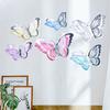 12Pcs 3D Butterfly Wall Sticker Waterproof Scratch-Resistant Wall Decals Self-Adhesive DIY Wall Decors for Living Room Bedroom Bathroom Kitchen