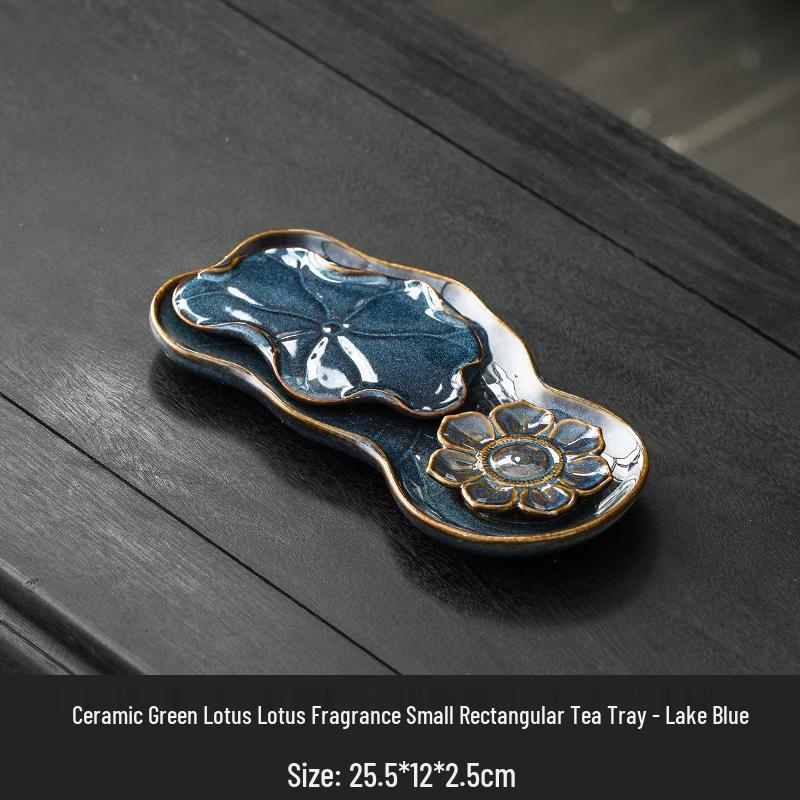 Lotus Ceramic Tea Tray