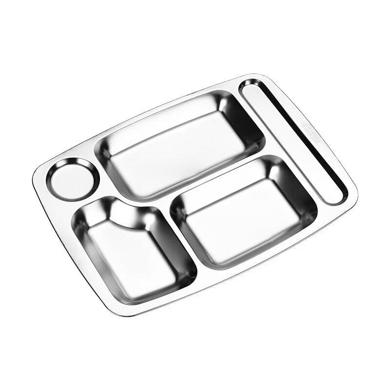 304 Stainless Steel Divided Canteen Tray