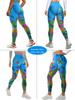 High-Waisted Women's Yoga Pants - Tummy Control, Printed Sportswear for Outdoor Fitness