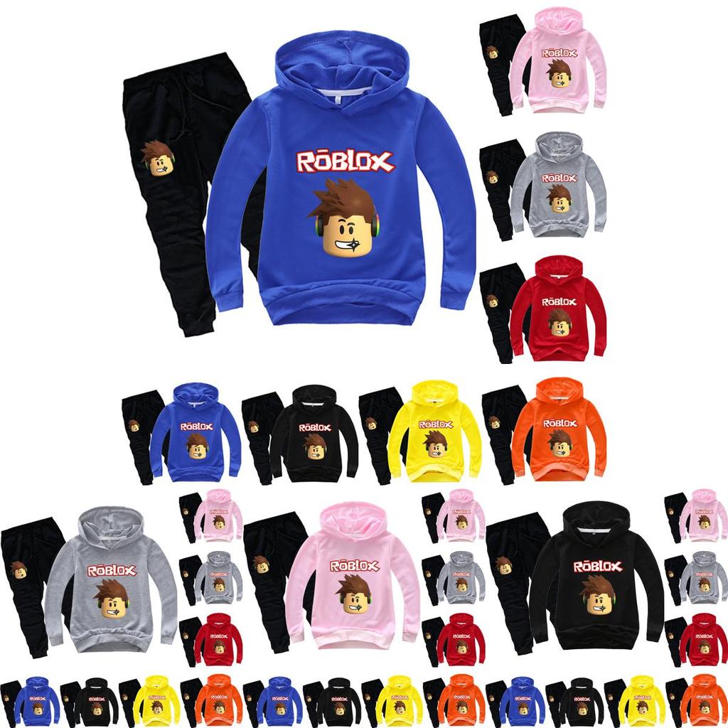 Roblox Children Hoodie Set With Printed Long Sleeve Hoodie And Comfortable Pants