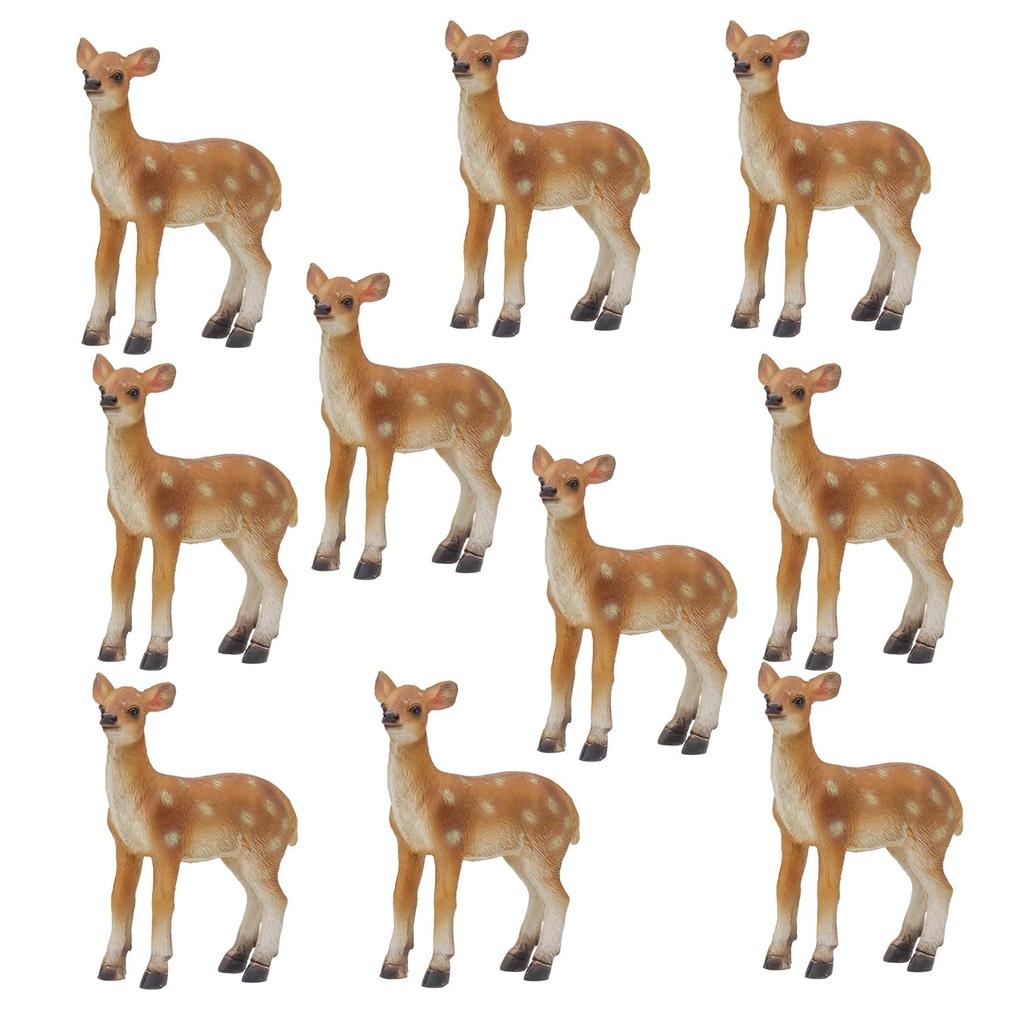 Castle Enterprise Standing Fawn (Small), 10cm Long, Set of 10 Figurines, for Commercial Use