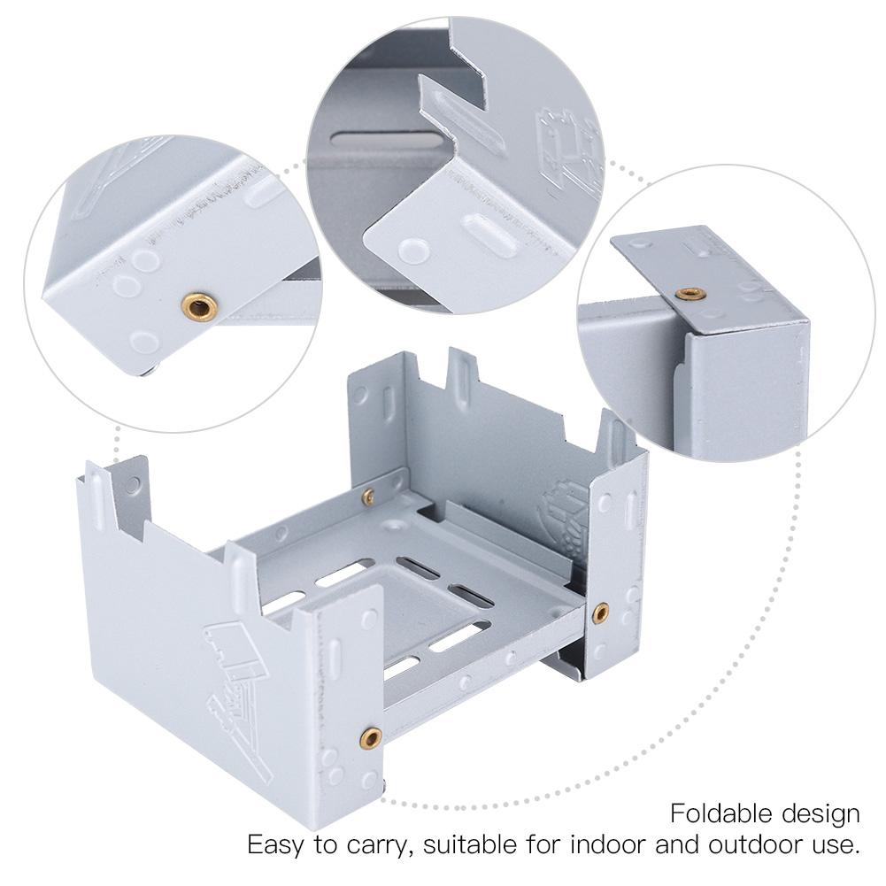 2 Pcs Outdoor Portable Spirit Stove Folding Travel Stove Barbecue StoveSilver