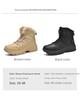 Men's Plus Velvet Waterproof High-Top Snow Boots - Large, Warm, Non-Slip Winter Cotton Shoes