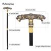 Golden Black Double Head Leopard Walking Stick Decorative Cospaly Party Fashionable Cane Halloween Crosier Cane 92cm