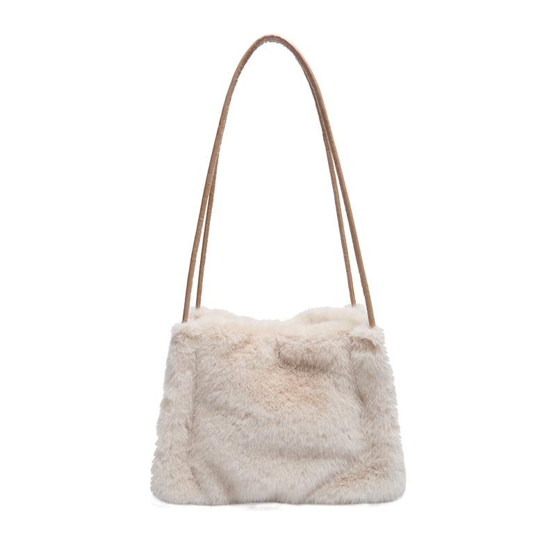 

2025 new large-capacity plush underarm bag women s soft and fashionable versatile shoulder bag commuter foreign style handbag хакі