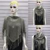 Autumn New Solid Color Triangle Fringe Wool Scarf Knitted Shawl Triangular Scarf Wrap