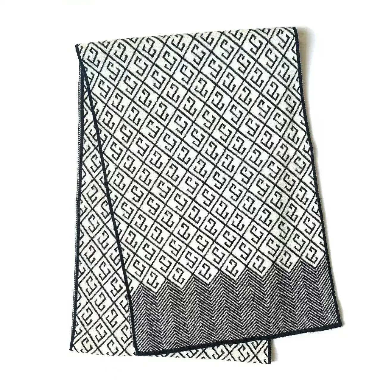 

High Quality Classic Design Men s Scarf Autumn Winter Imitation Cashmere Dady s Muffler Business Jacquard Thermal Scaves Male one size