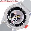 Citizen Watch QQ Disney Women Kids Black Gray Solar-powered Featuring Mickey. No Battery Replacement Needed. Lightweight Slim Design Suitable Children