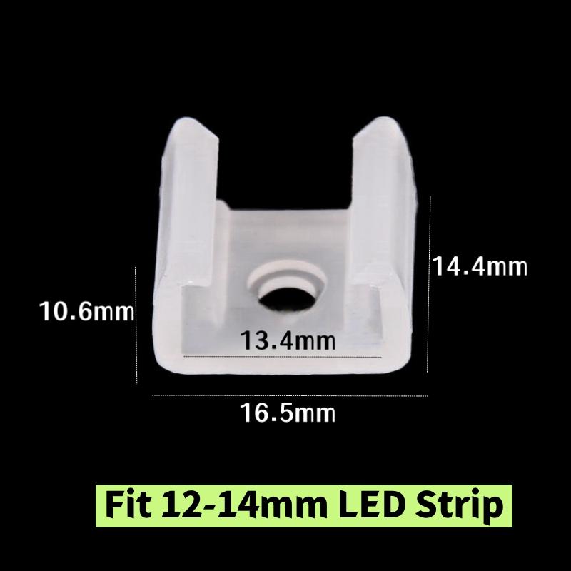 20/50/100pcs LED Neon Strip Fixed Clip Plastic Connector 6/10/20mm Flexible Silicone Tube Holder Strip Lights Buckle Accessories