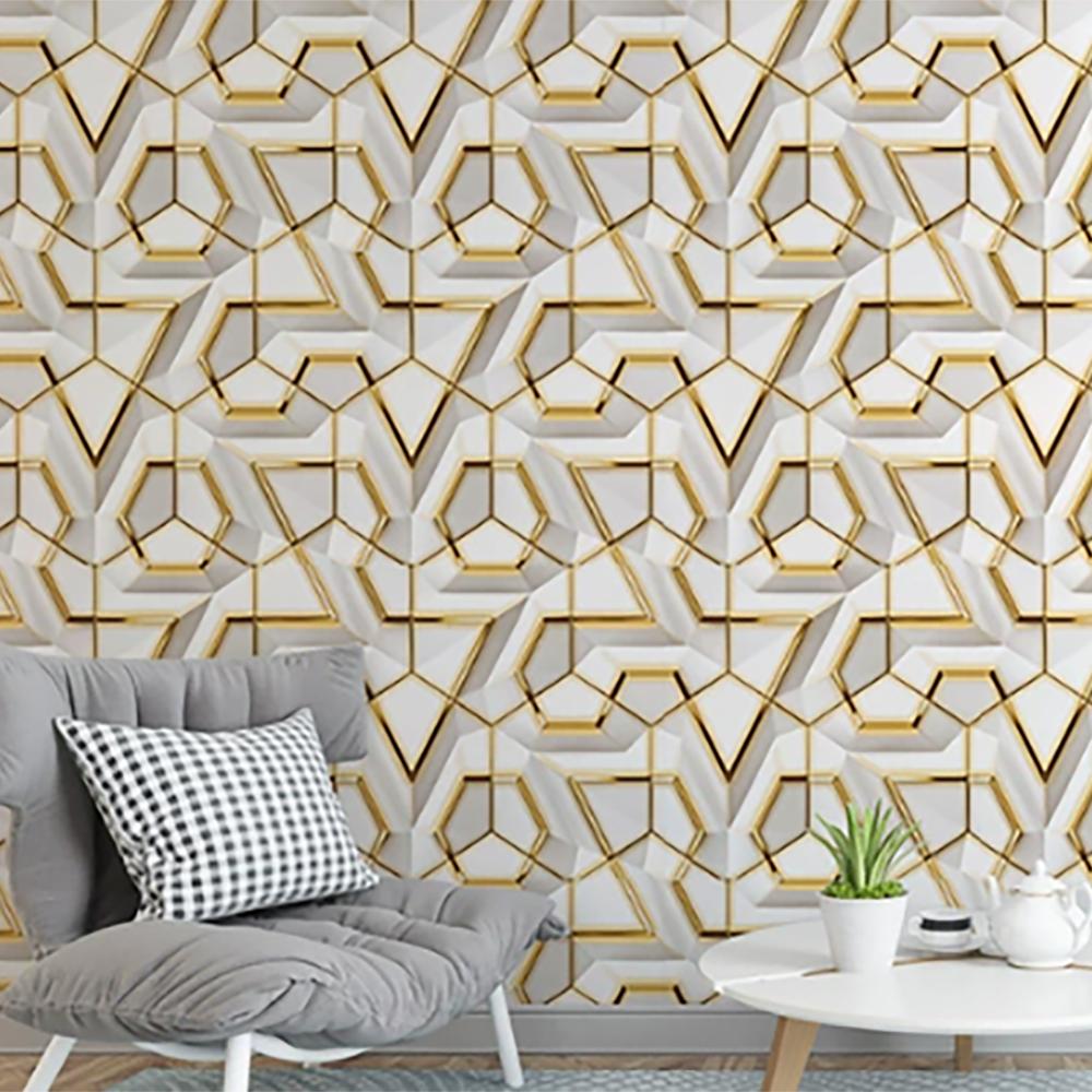45cm geometric self-adhesive wallpaper decoration waterproof and stain resistant Ins style bedroom e-sports room wallpaper