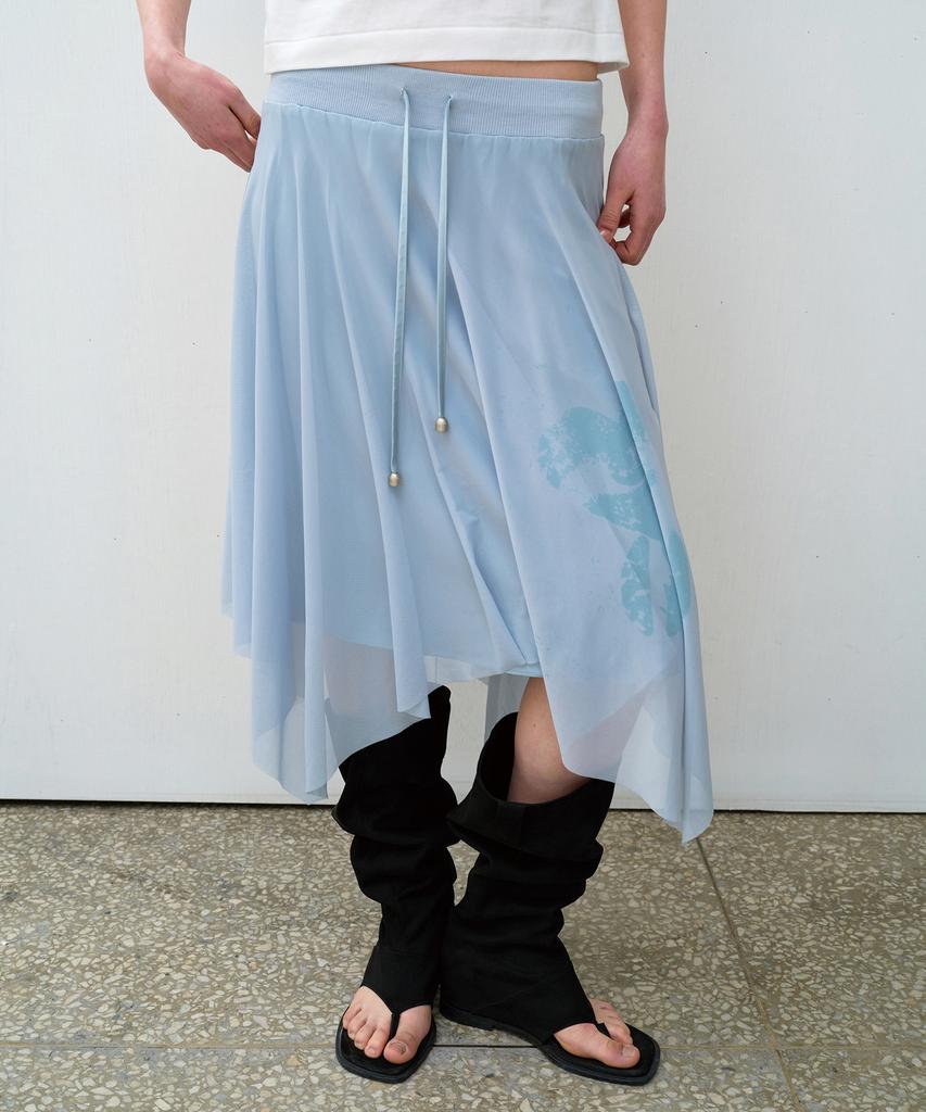 The Vinyl House Mesh Layered Skirt (W) Blue