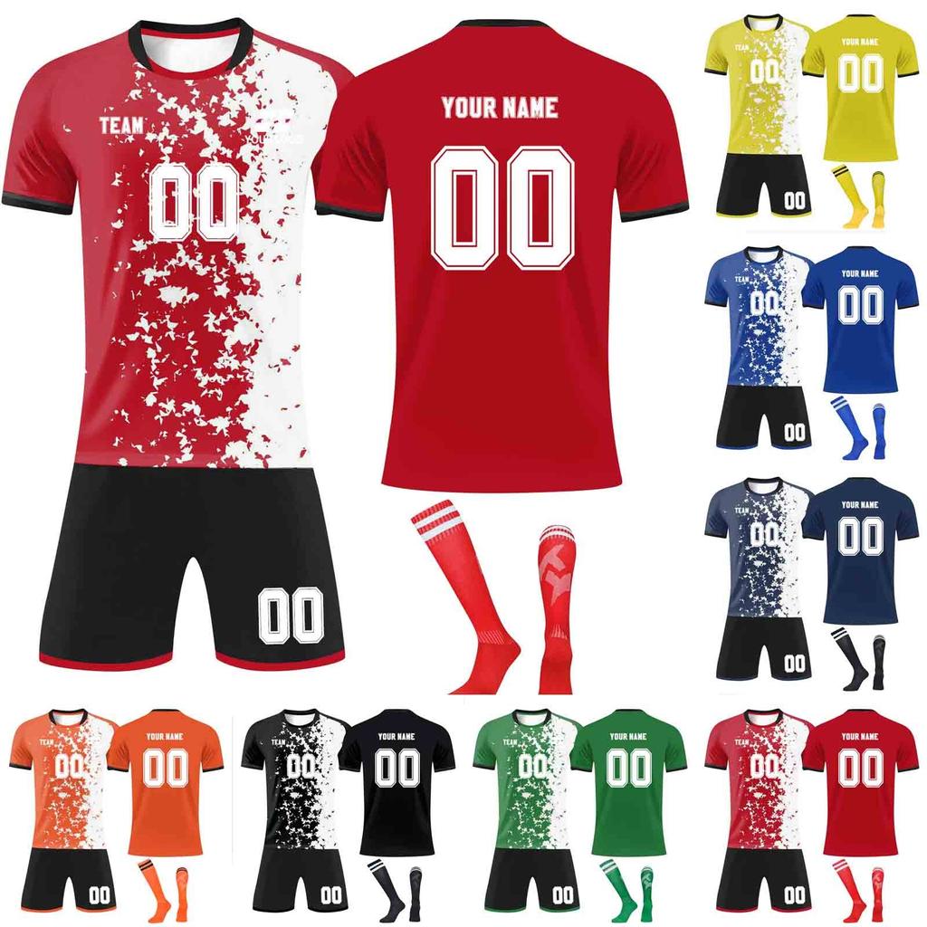 Personalised Shirts Kit Mens Girls With Number Custom Football Jerseys For Boys Training Suit