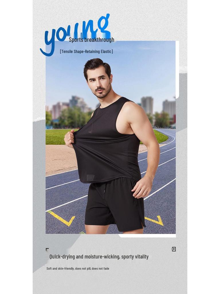 Men's Quick-Dry Summer Fitness Vest: Plus Size, Loose Fit for Running and Basketball