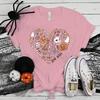 Fashion Halloween Love Boo Printed Short Sleeve Halloween Love Boo T-Shirt For Women Summer Casual T-Shirts Top
