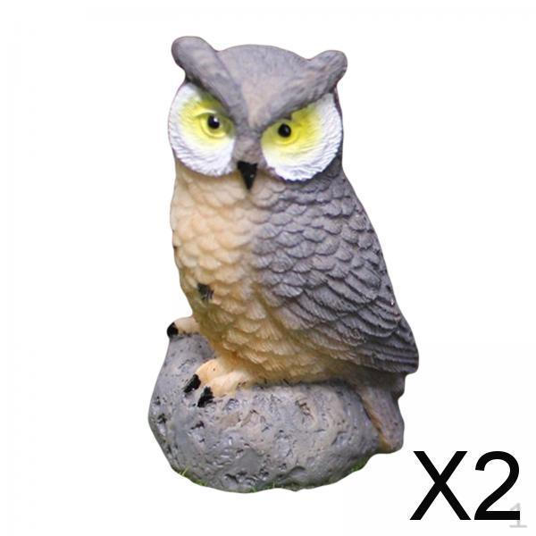 

2x Мини-сова из смолы, Миниатюрные фигурки, Аксессуары для сказочного сада, Животные для