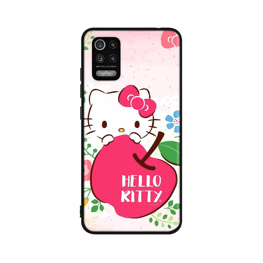 KT62 Cute Hello Kitty Case for Samsung A04 A14 A23 A34 A54 M23 M33 M52 M53 Realme 10 9 C30S C35 C55 VIVO Y02S Y21 Y33S Y51 X80 Pro Clear Cover