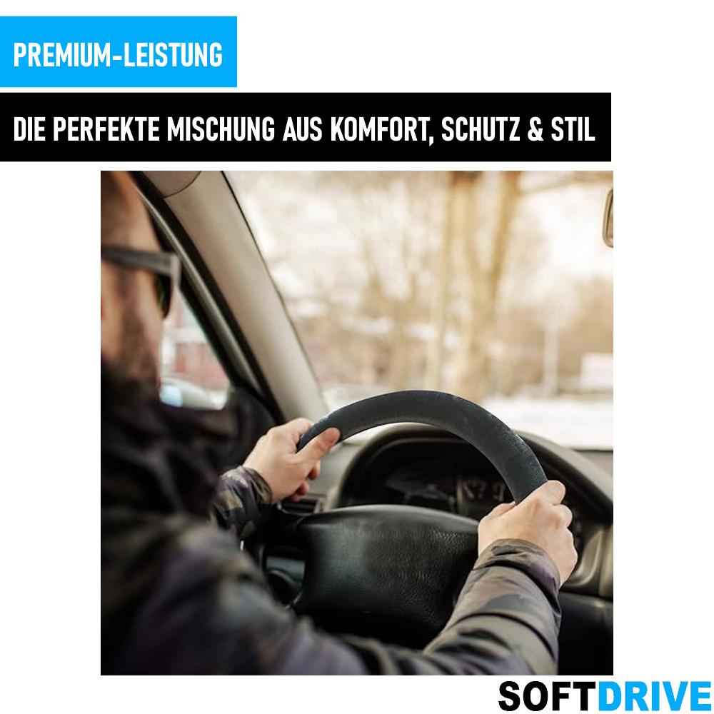 SOFTDRIVE Auto Lenkradschoner Winter Plüsch Lenkradbezug Flauschiger Fellschutz