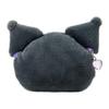 Sanrio Neck Coin Kuromi and PVC Ages 3 and 639702 Face-Shaped Case, Cotton, Polyester, Wallet, Up,