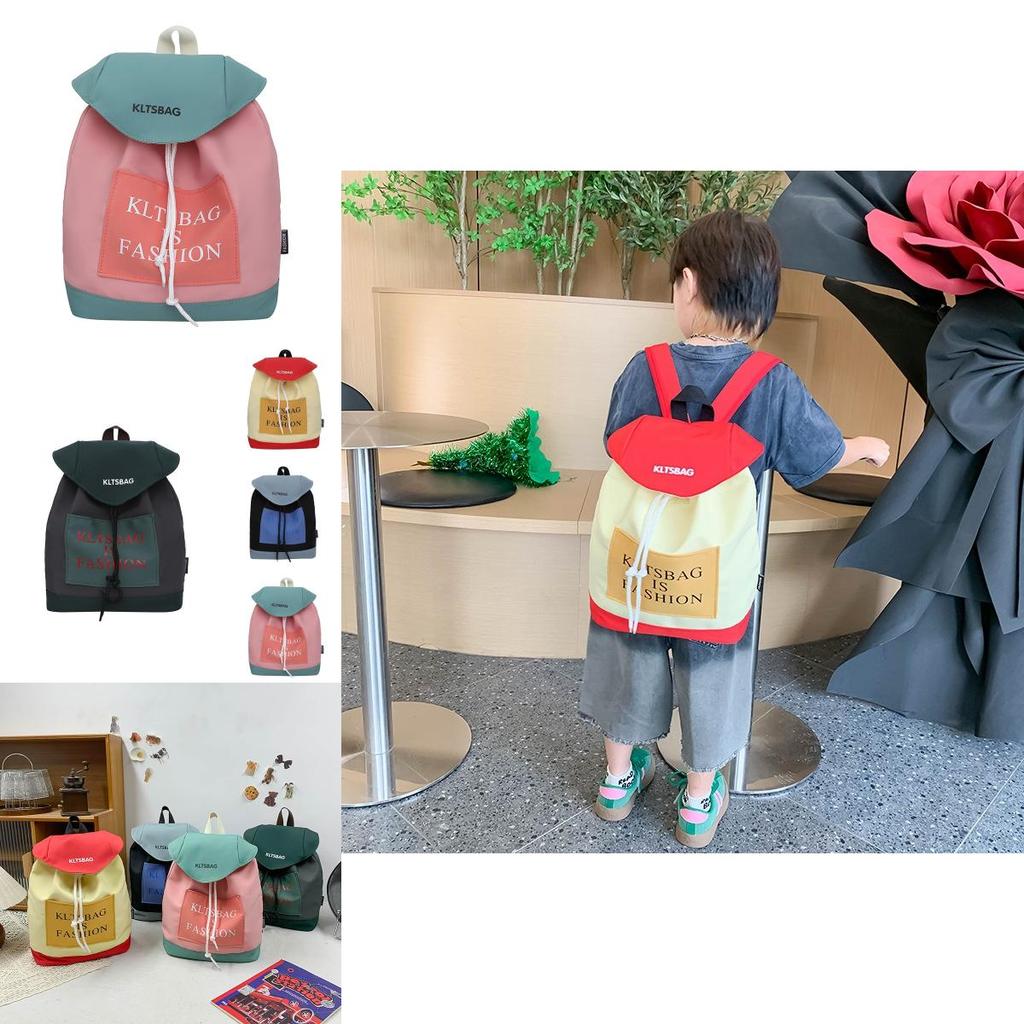 Stylish Kindergarten Backpack For Kids With Trendy Color Block Design And Spacious Capacity
