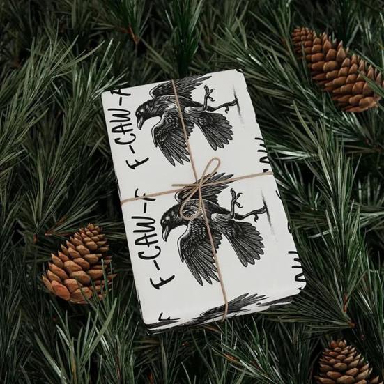 3Pcs Wrapping Paper Chicken Crow Funny Farm Animal Gift Wrap Decorative Printed