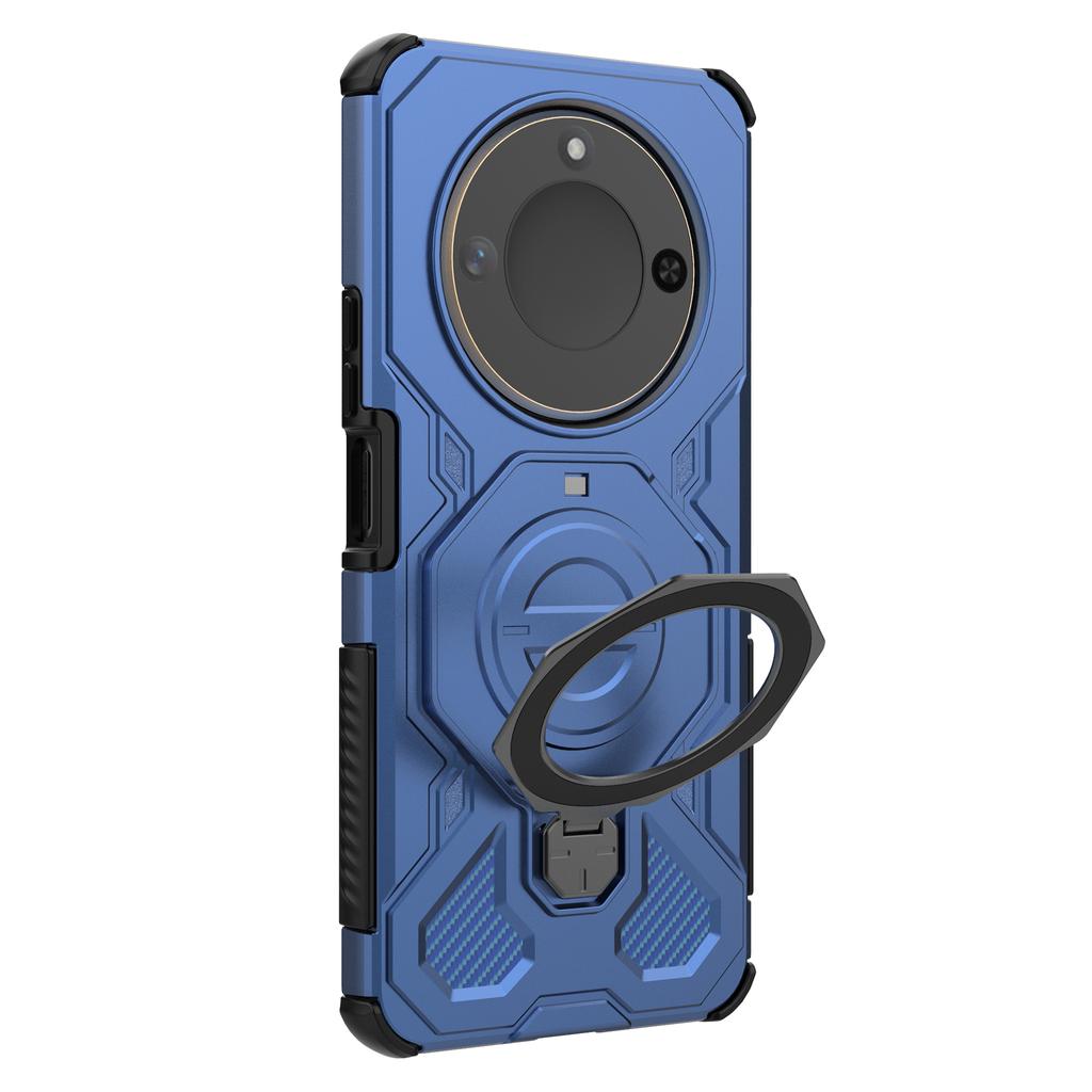 For Honor X60 5G/X9c Smart 5G Magnetic Case Rotating Metal Kickstand Shockproof PC + TPU Phone Back Cover