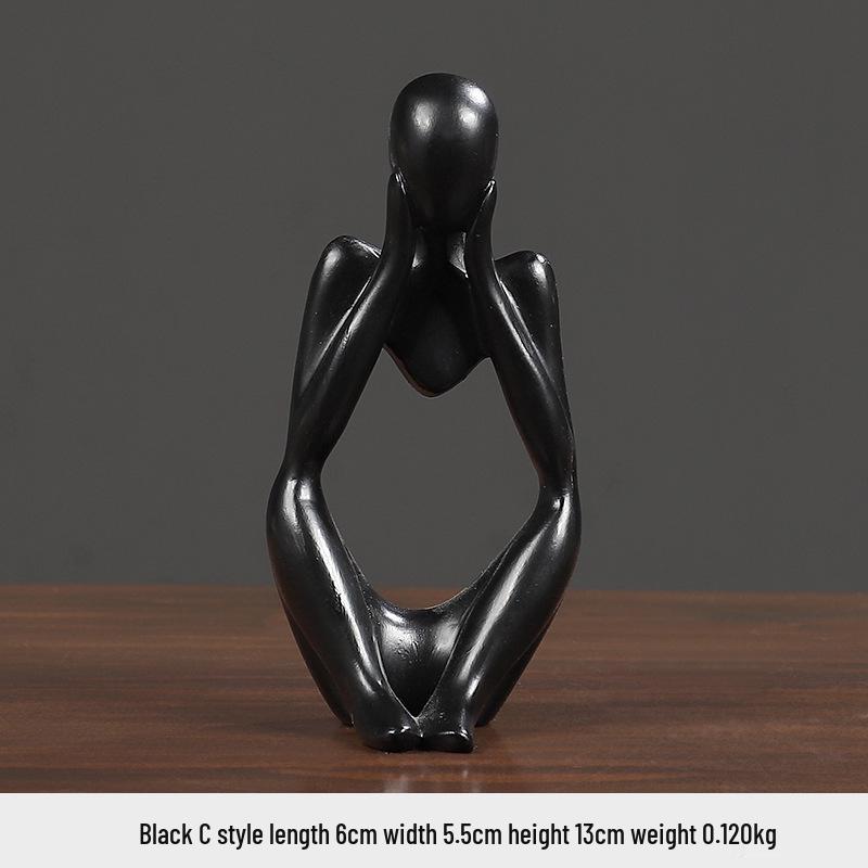 Nordic Mini Abstract Thinker Resin Home Decor Ornaments