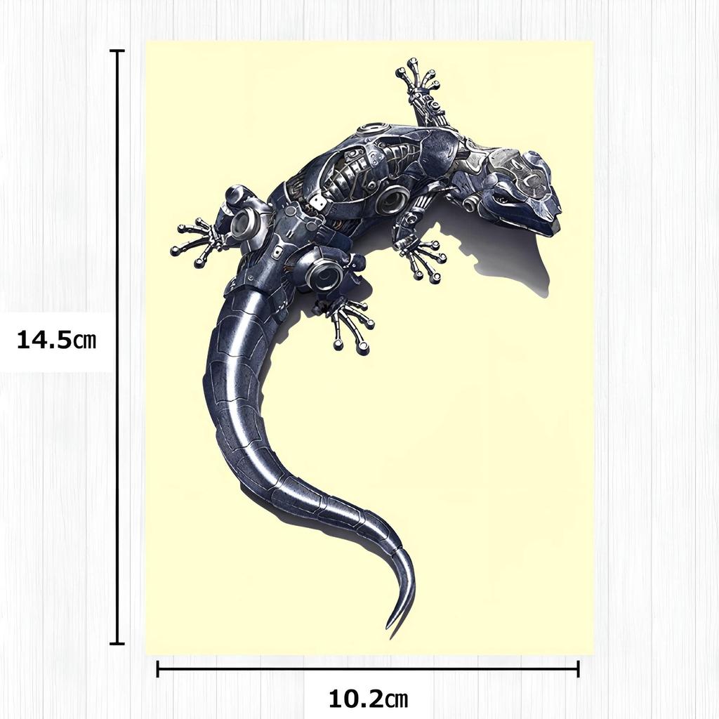 MIMIA 3D Style Sticker, Car Lizard, Gecko, Motorcycle Seal, 3D, Stylish, Customizable, Emblem, Dress-up, Gecko, Gecko