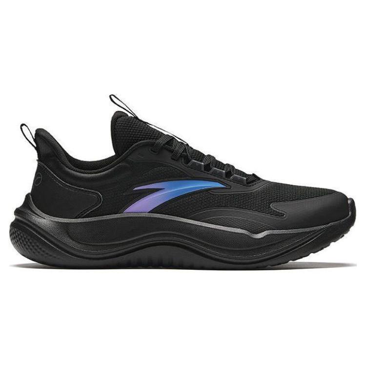 New Anta Cushioning Breathable Lightweight Rebound Low Top Running Shoes Men's Black 912427701Q-3