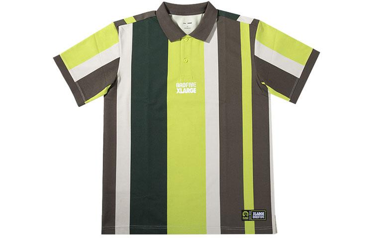 Li Ning X XLARGE BADFIVE Polo Shirts Men s Green Polo Collar Moderate Straight Fit APLP171-1 L