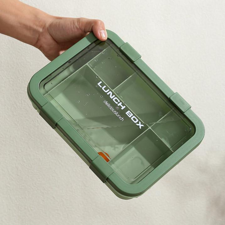 Lunch Box With Temperature Resistance And Five Compartments For Office And School Use