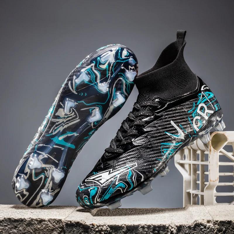 Neue Low-Top-Fußballschuhe für Schüler mit langen und kurzen Stollen für Training und Spiele CR7 Professionelle Jugendsport-Schuhe