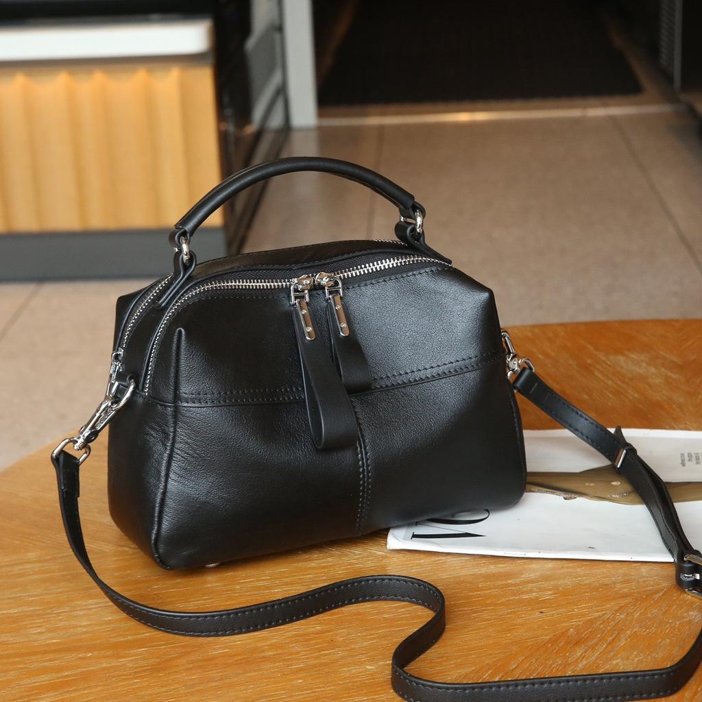 Torba Damska ze Skóry Bydlęcej Jednoramienna Przez Ramię Torba Damska Modna Wielokomorowa Duża Pojemność Praktyczna Torba Apple Miękka