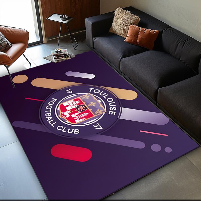 1PC Rug Toul-ouse Crest Design Carpet, Chair Rug,Area Rug for Office Bedroom Living Rooms Bedroom, Doormat Decor Christmas Fan Gifts