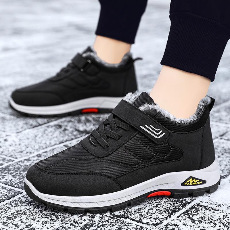 Winter Men's Sports Cotton Shoes Plush Thickened Non-slip Outdoor Climbing Men's Casual Sports Cotton Shoes